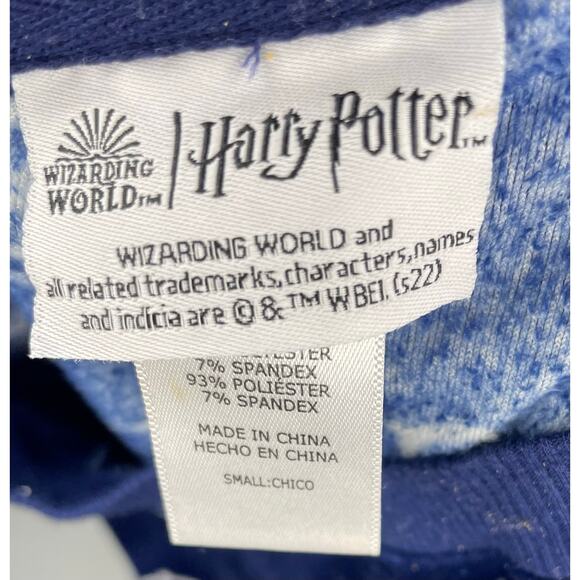 Harry Potter Wizarding World Velour Sweatshirt Sm Blue Glasses Letters Lightning - Picture 2 of 10